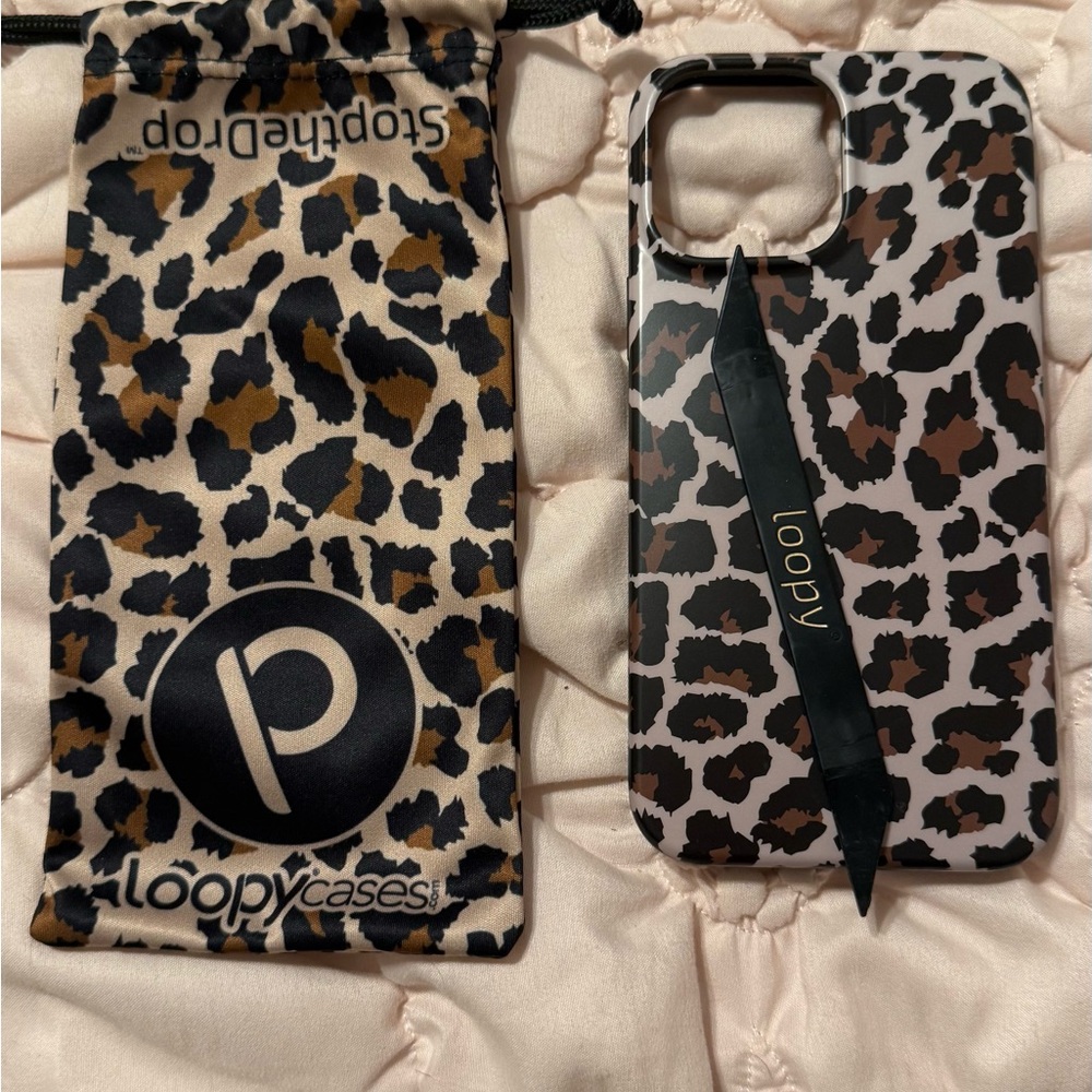 Loopy Case Brown and Black Leopard Print Phone Case